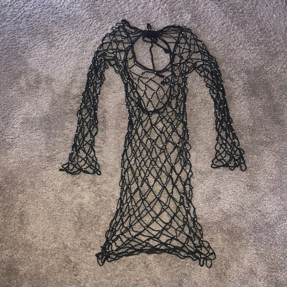 Netted beach cover up